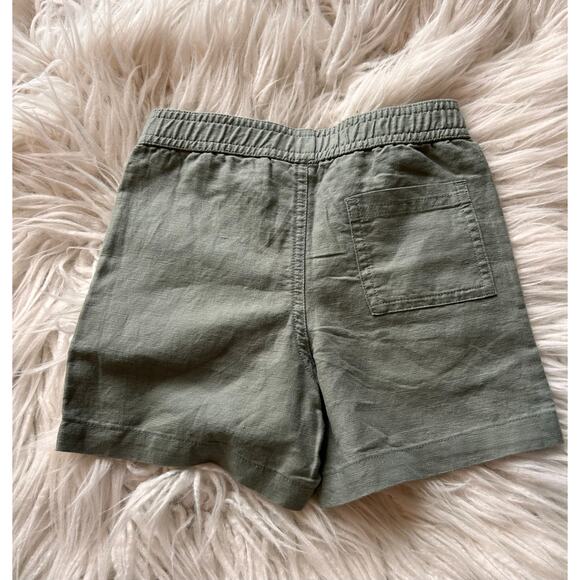 Janie and Jack Toddler Flat Front Pull-On Shorts Drawstring Sage Green Size 3 - Picture 2 of 7
